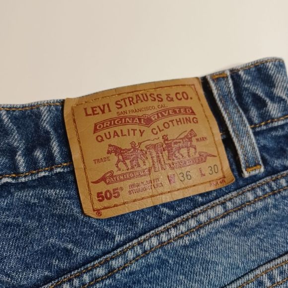 Levi's 505 Reworked Denim Shorts 407 - Picture 3 of 9